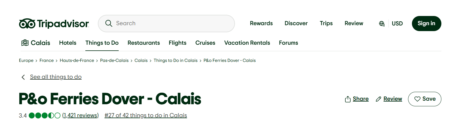 Trip advisor reviews