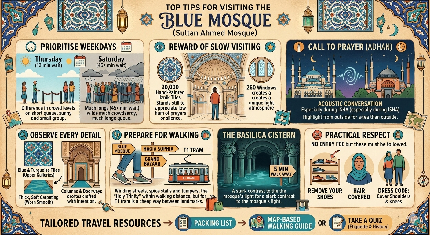 A Few Final Tips For Visiting the Blue Mosque infographics