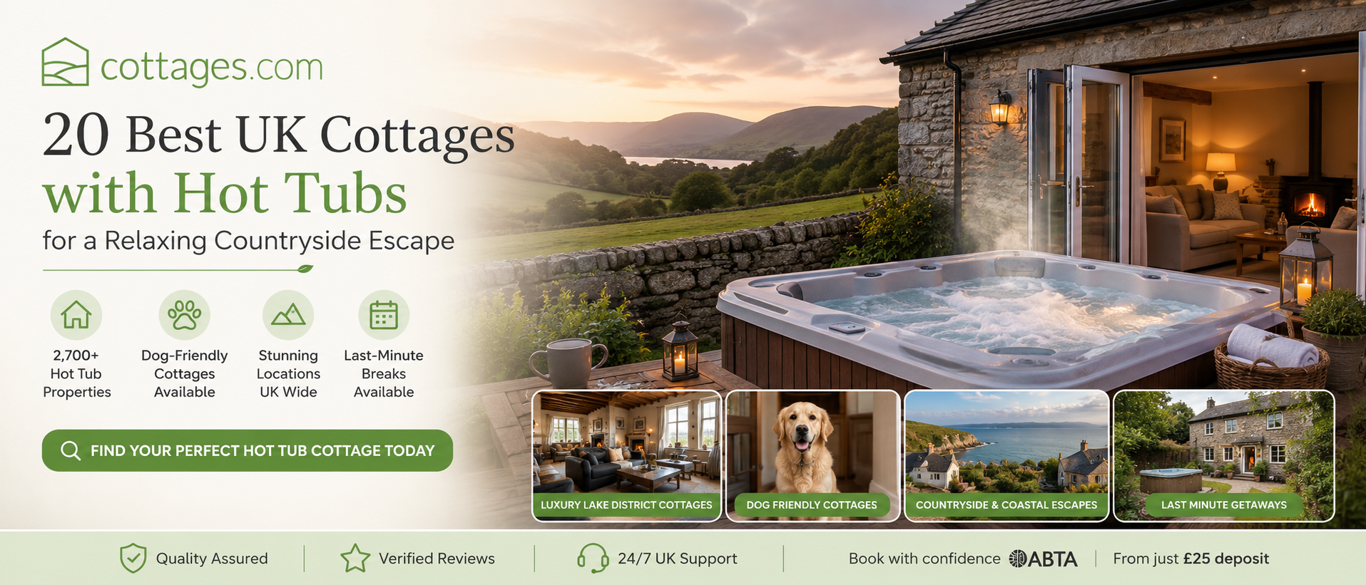 Best UK Cottages with Hot Tubs
